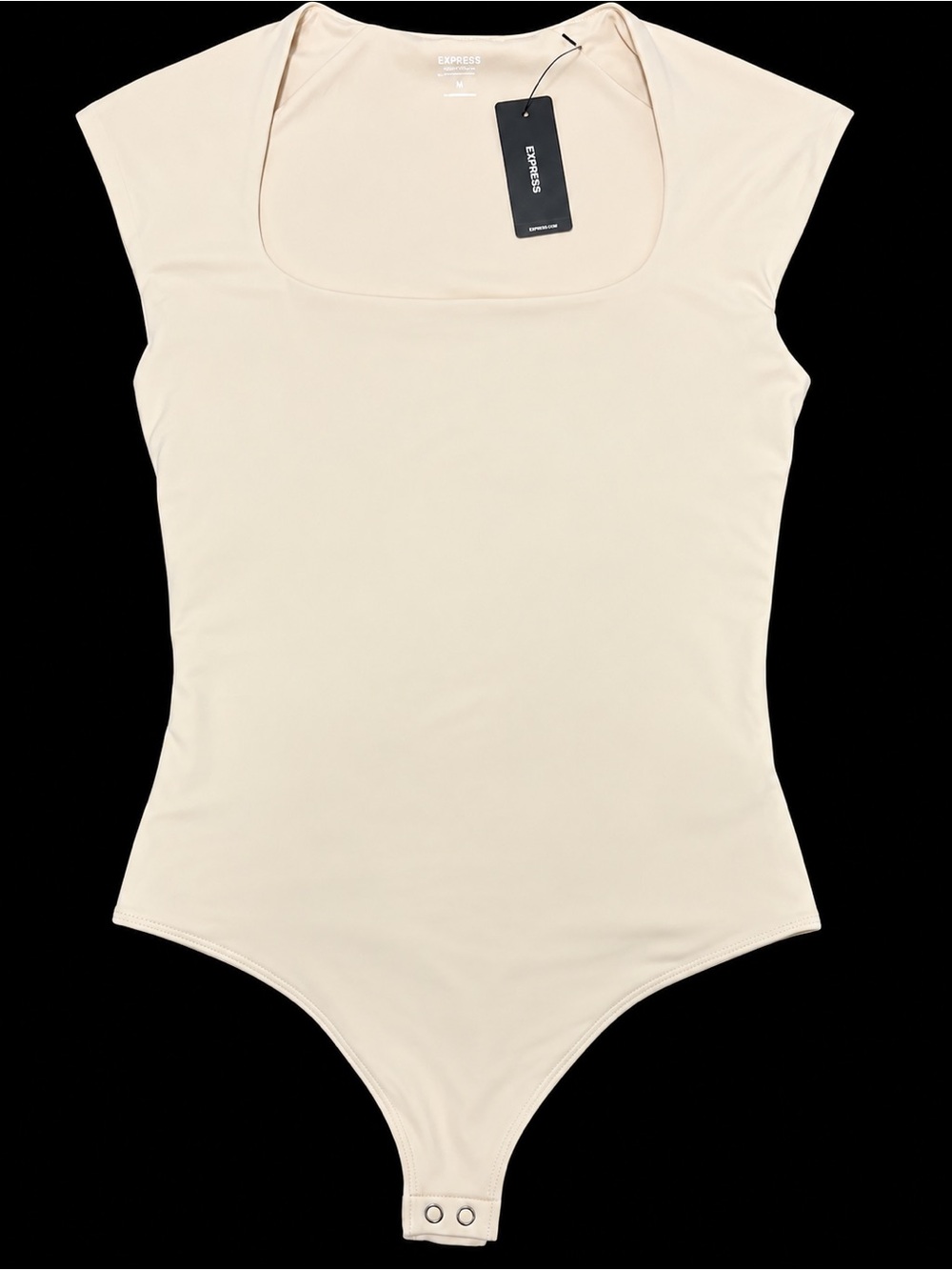 Express Women's Cream Scoop Neck Bodysuit